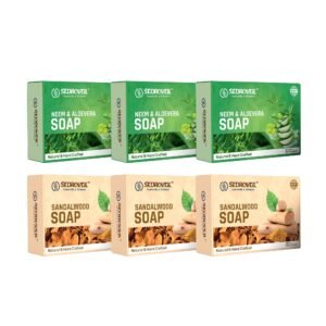 NEEM ALOEVERA 3 & SANDALWOOD 3 COMBO